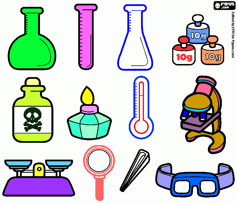 chem stuff coloring page