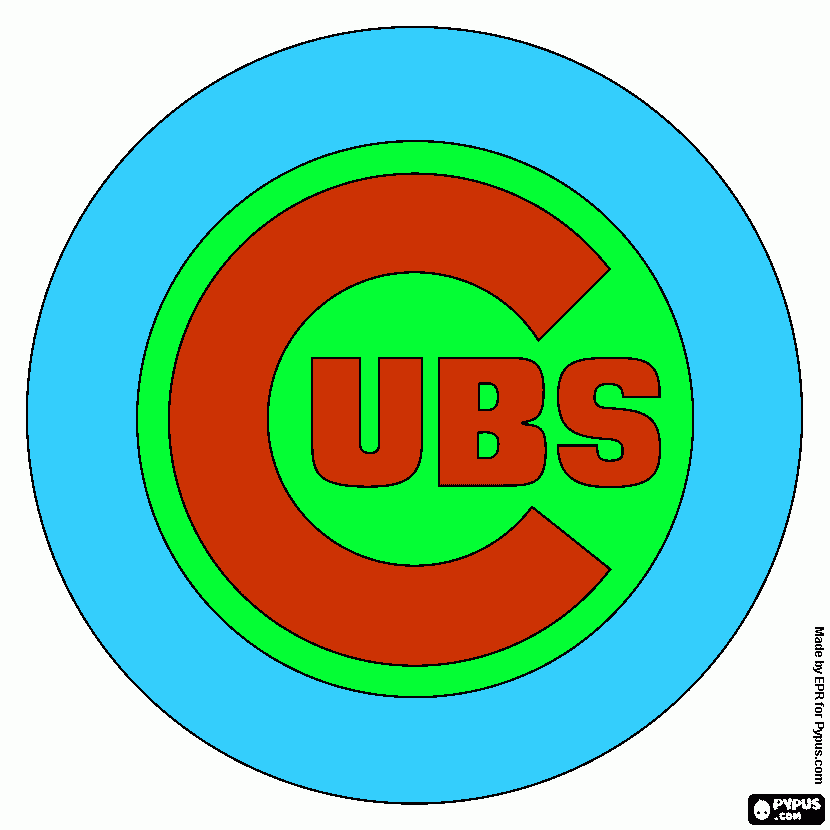 New Cubs Coloring Pages with simple drawing