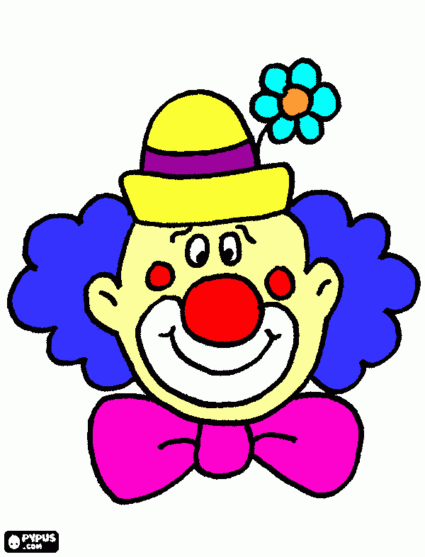 clown 2 coloring page