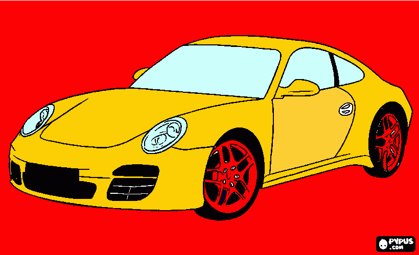 Cool car coloring page