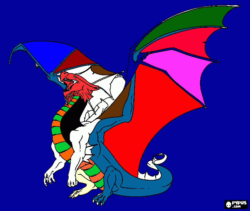 Fierce Dragon coloring page