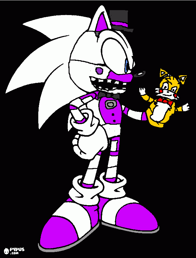 Funtime Sonic coloring page