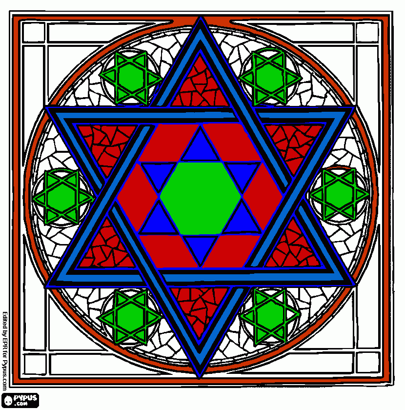 hw stained glass window coloring page