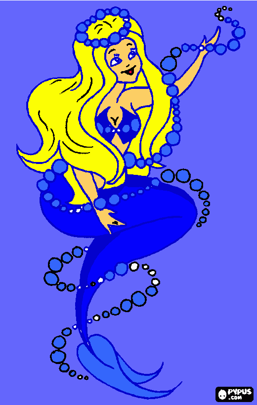 It's a Mermaid!! coloring page