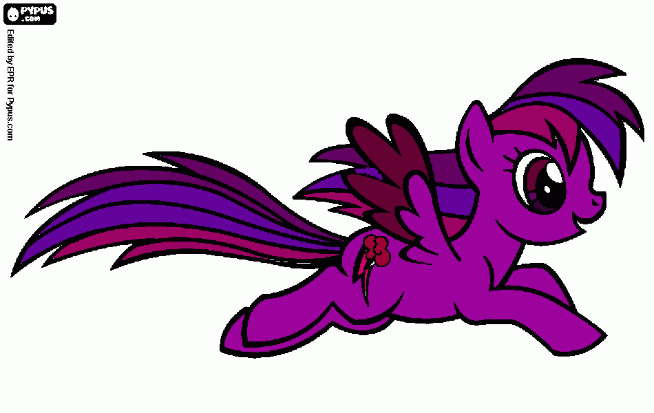 Lilac Lightning coloring page