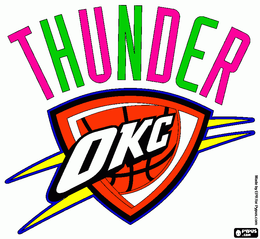 okc thunder logo coloring pages - photo #10