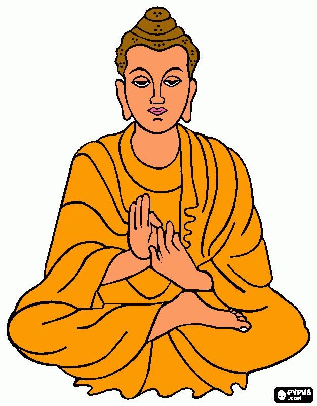 Lord buddha coloring page