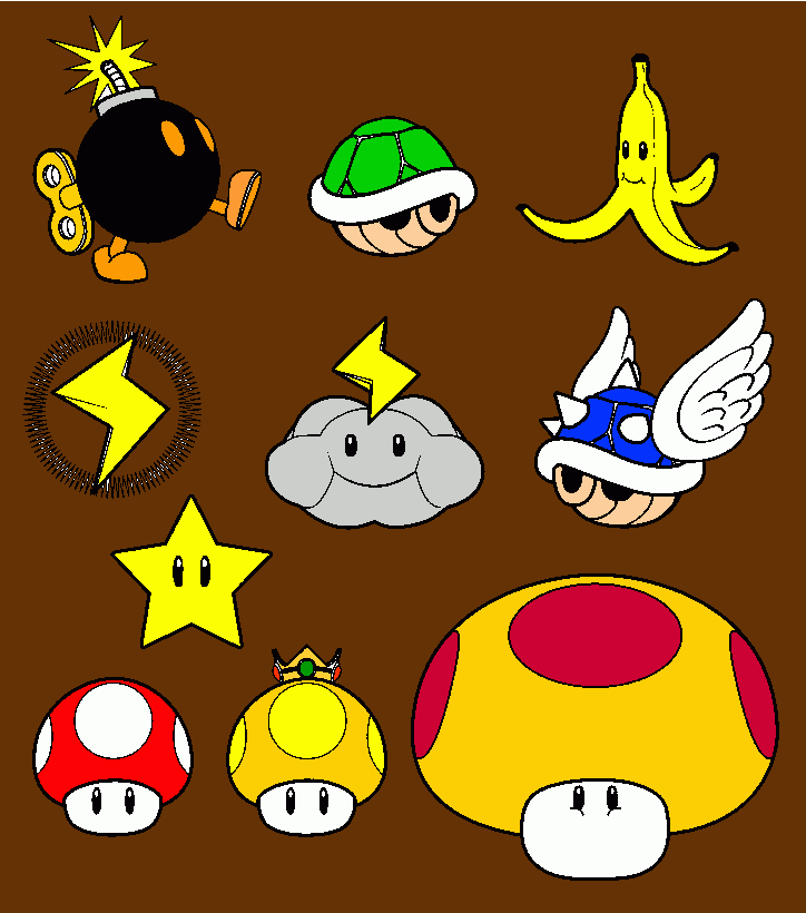 Mario Elements coloring page
