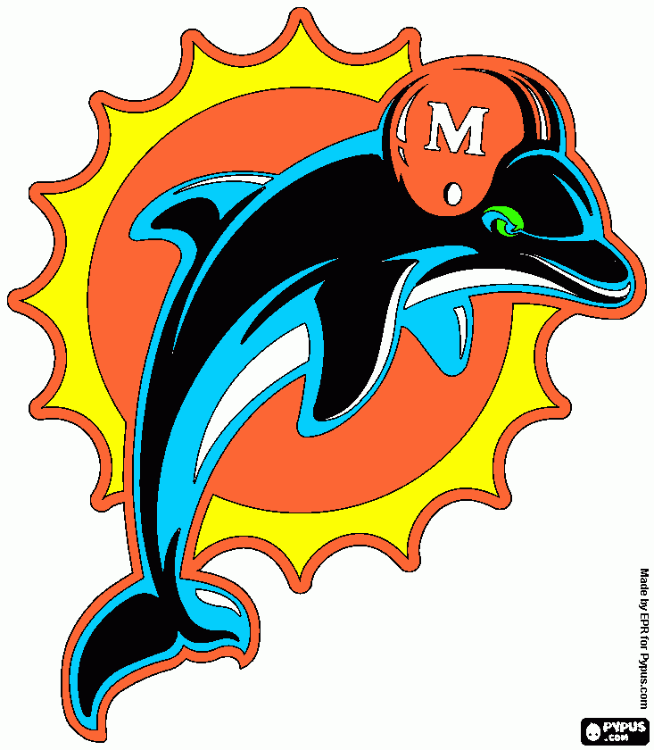 Miami Dolphins coloring page