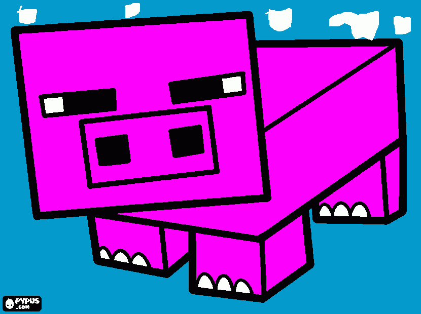 minecraft pig coloring pages - photo #17