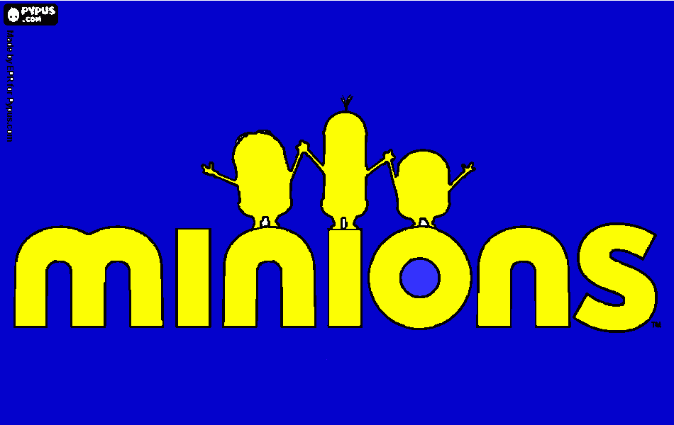 minion logo coloring page
