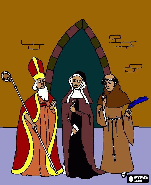 Monks and Nuns coloring page