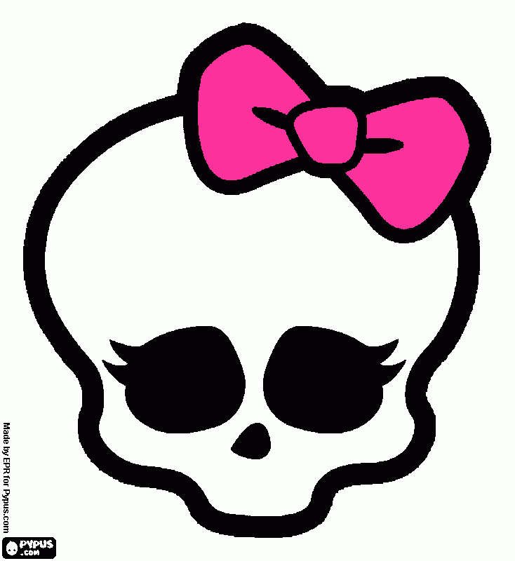 monster high scull coloring page
