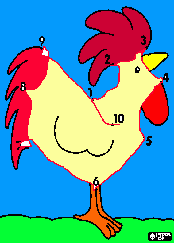 pollo de tute coloring page