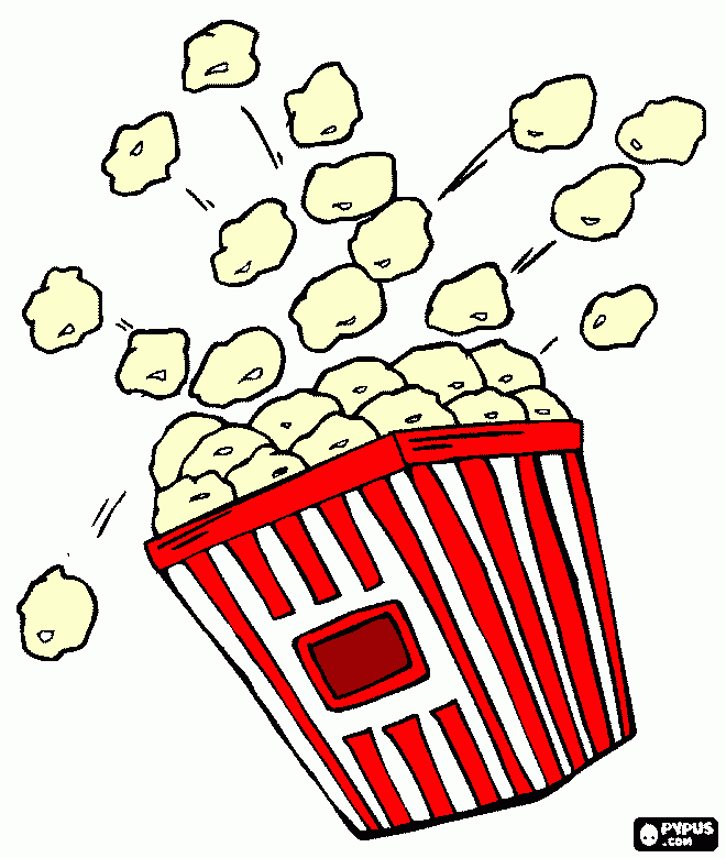 popcorn coloring page
