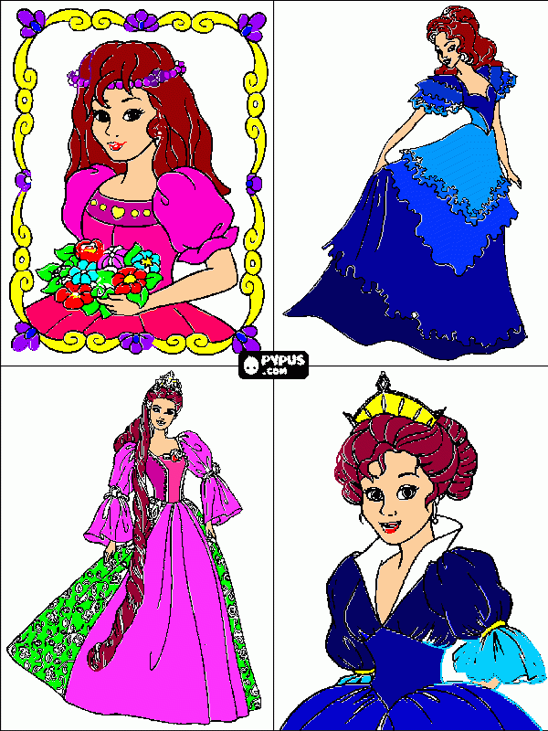Princess Invertation coloring page