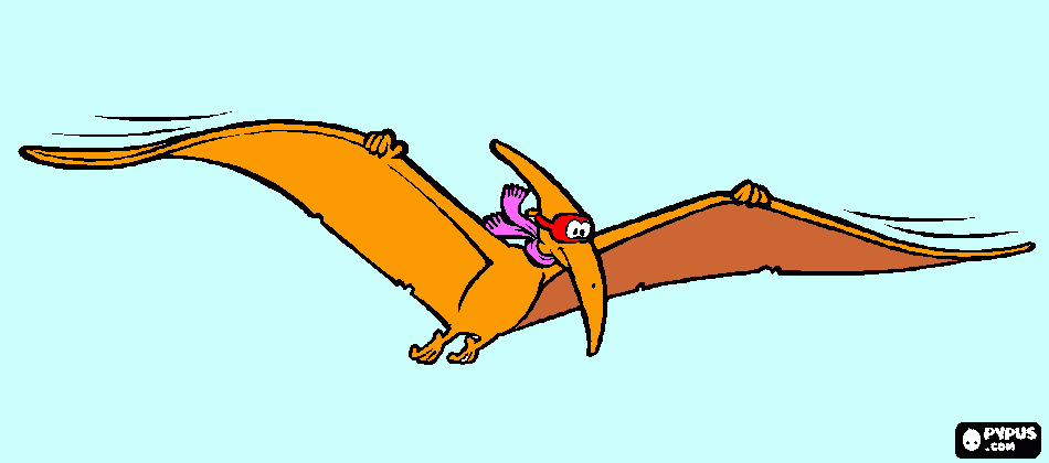 Pterodactil coloring page