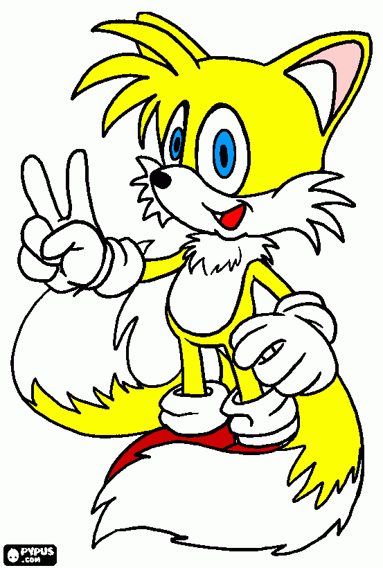 Tails Miles Prower coloring page
