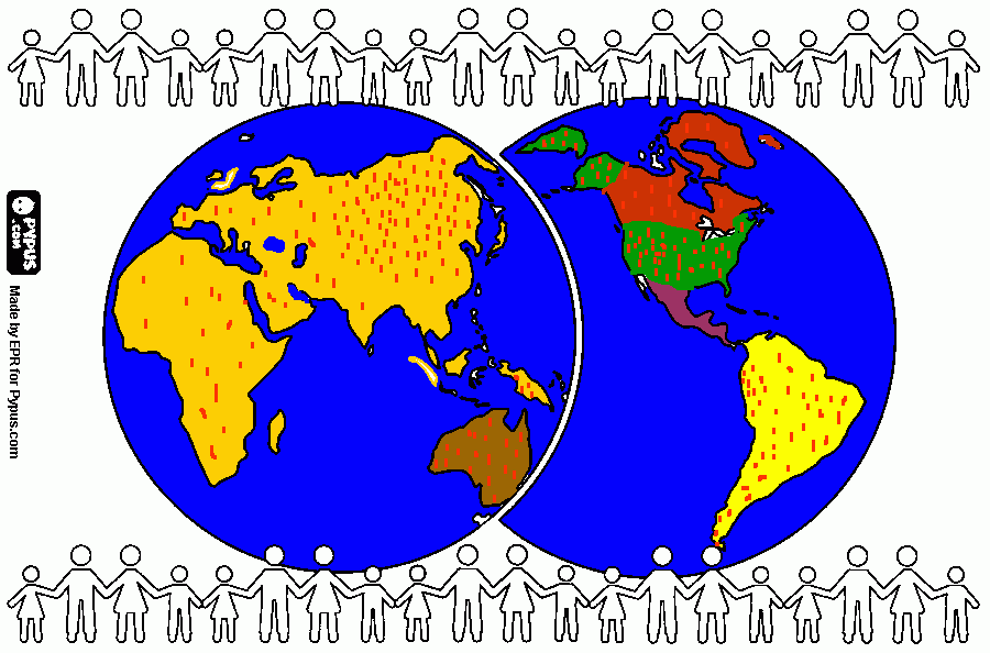 The World's Population coloring page