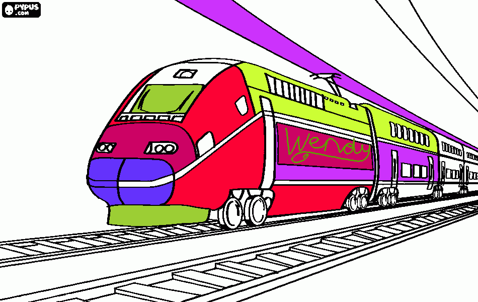 train! coloring page