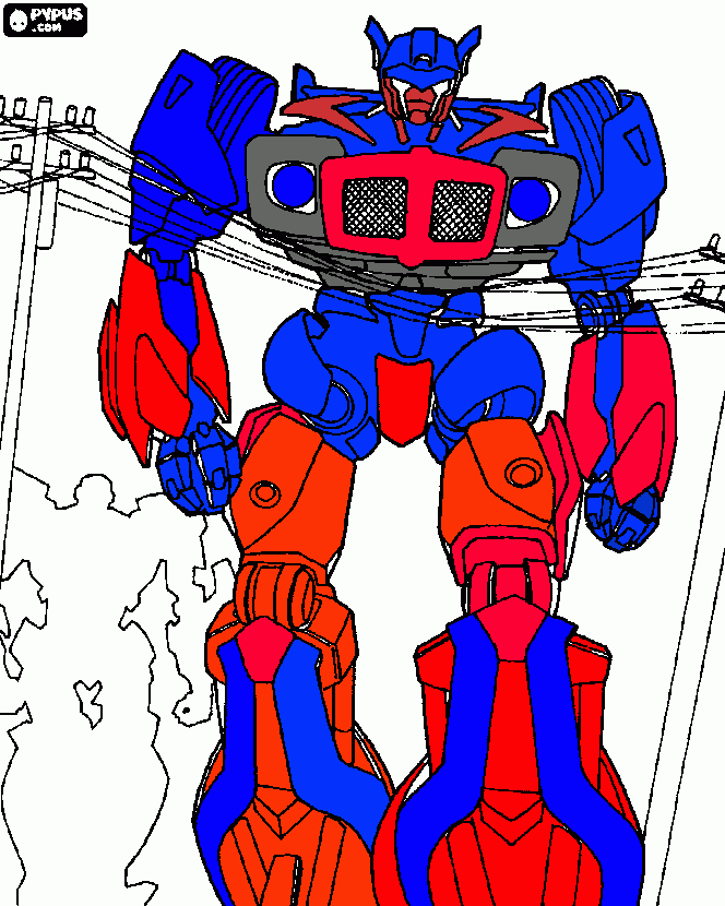 transformer coloring page
