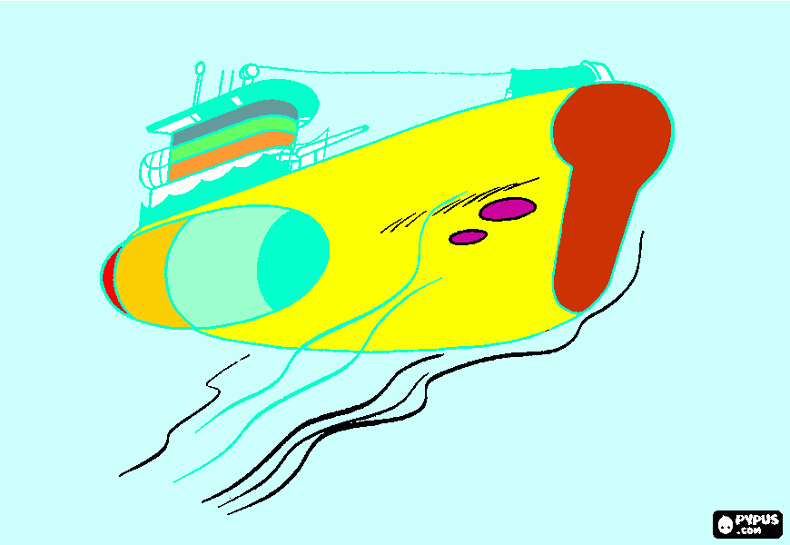 war submarine coloring page