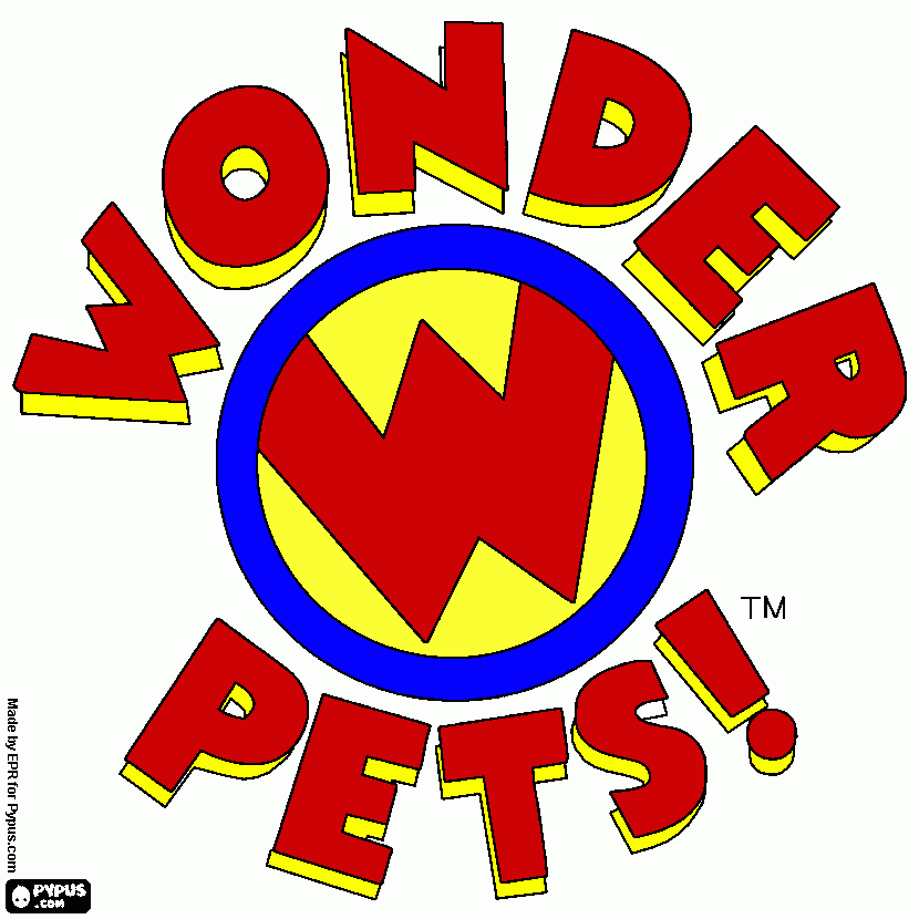 wonder pets logo - colored coloring page