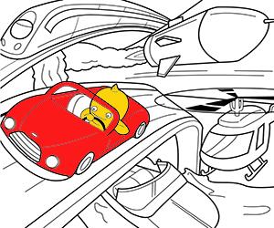 Transportation coloring pages