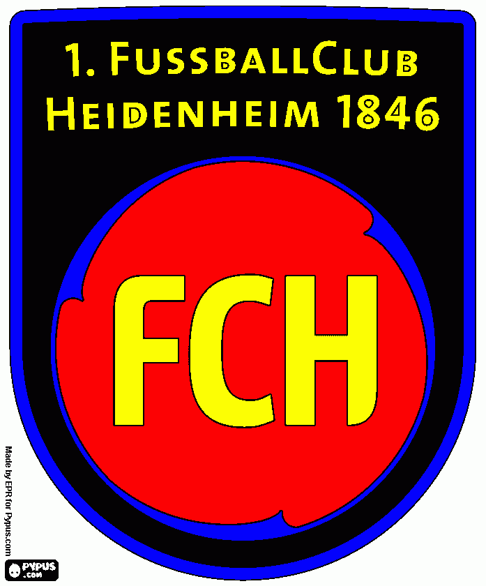 1. FCDENHEIM. FOOTBALL CLUB coloring page