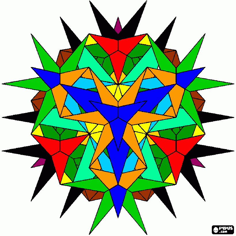 2 piesinys :mandala coloring page