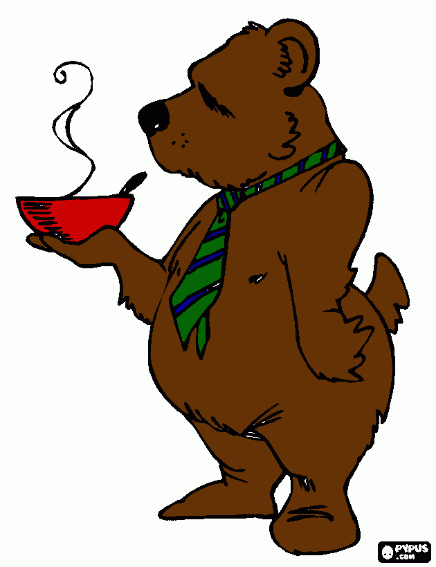 3 bears coloring page