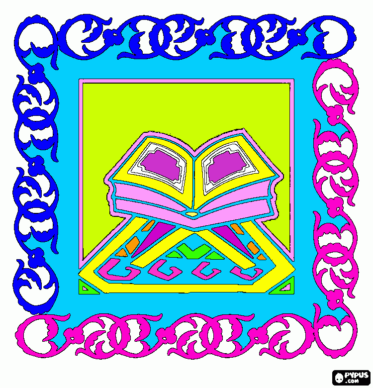 A    picture    of        Qur,an coloring page