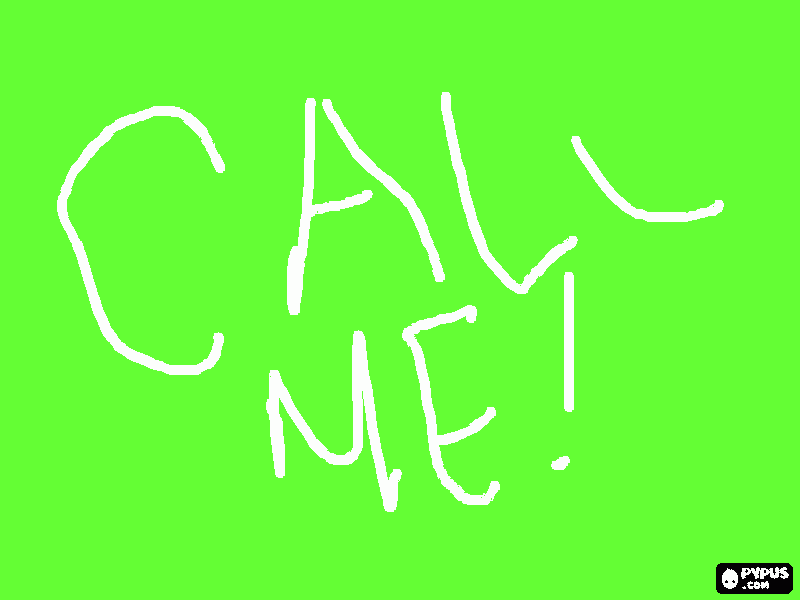 a call me thing. coloring page