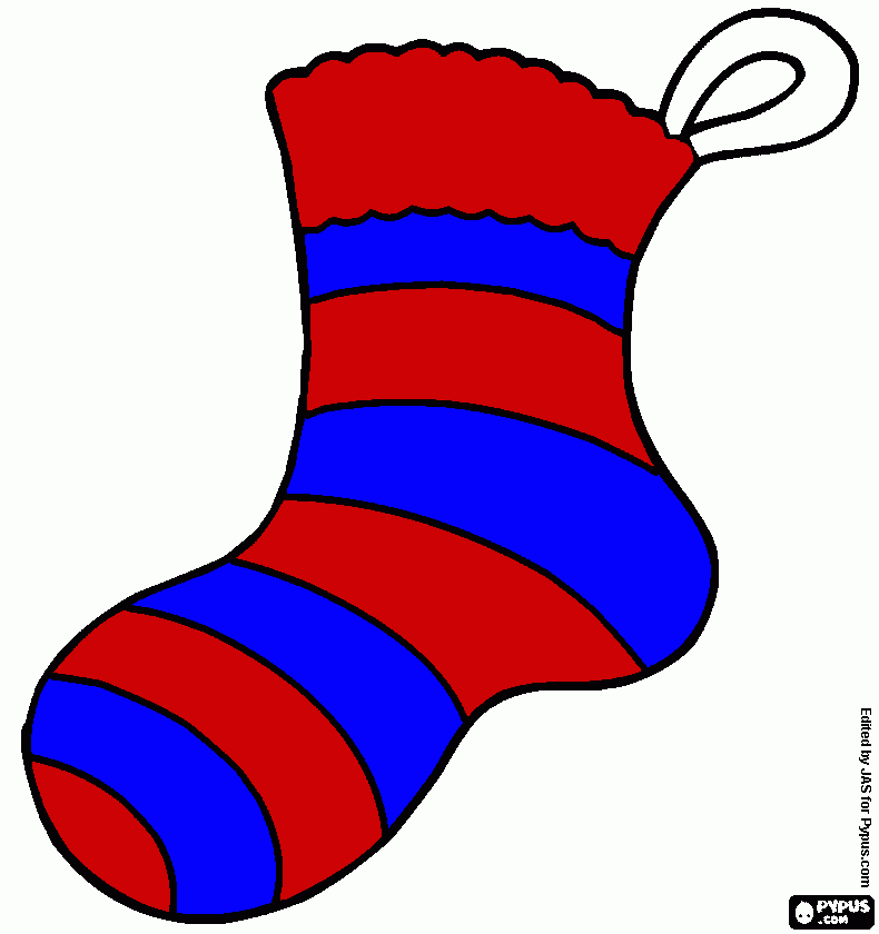 a christmas sock for me coloring page