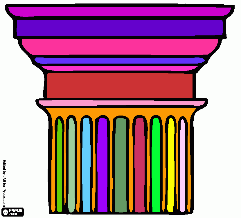 A colorful picture coloring page