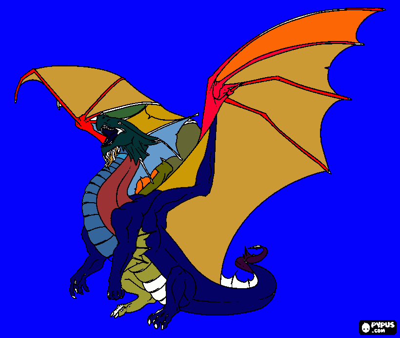 A dragon for you  coloring page