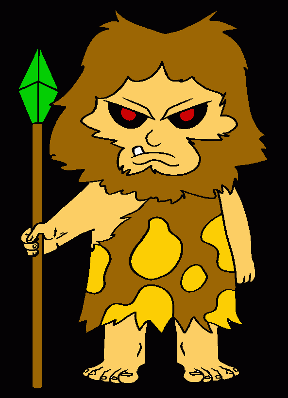 A EVIL cave man by Alexander Rohl coloring page