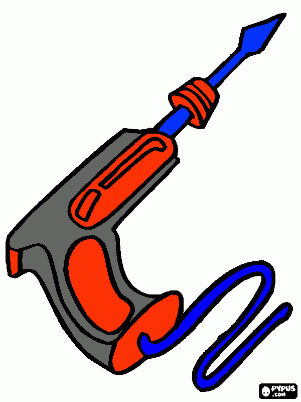 A portable electric drill for DIY  coloring page