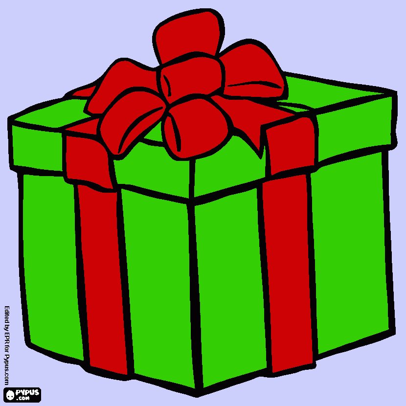 a present coloring page