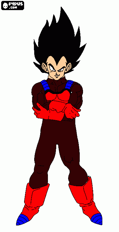 A Saiyan Named Daikon coloring page