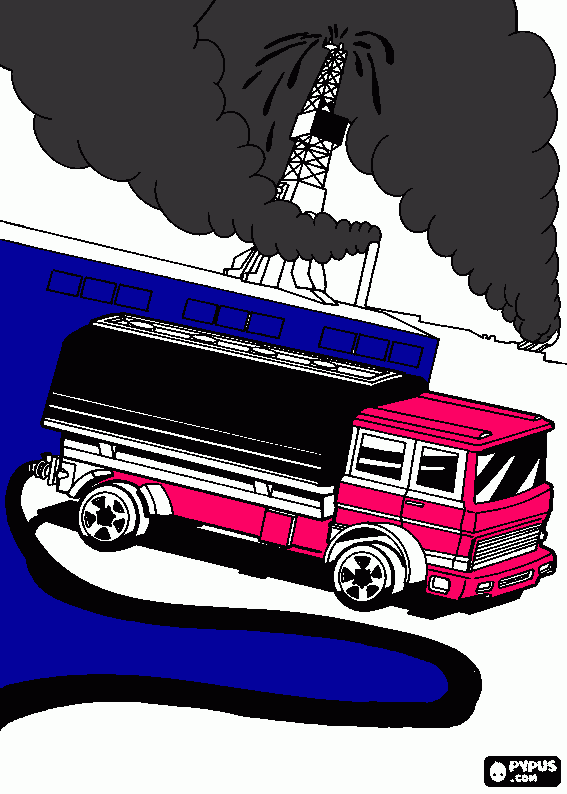 a tanker truck coloring page