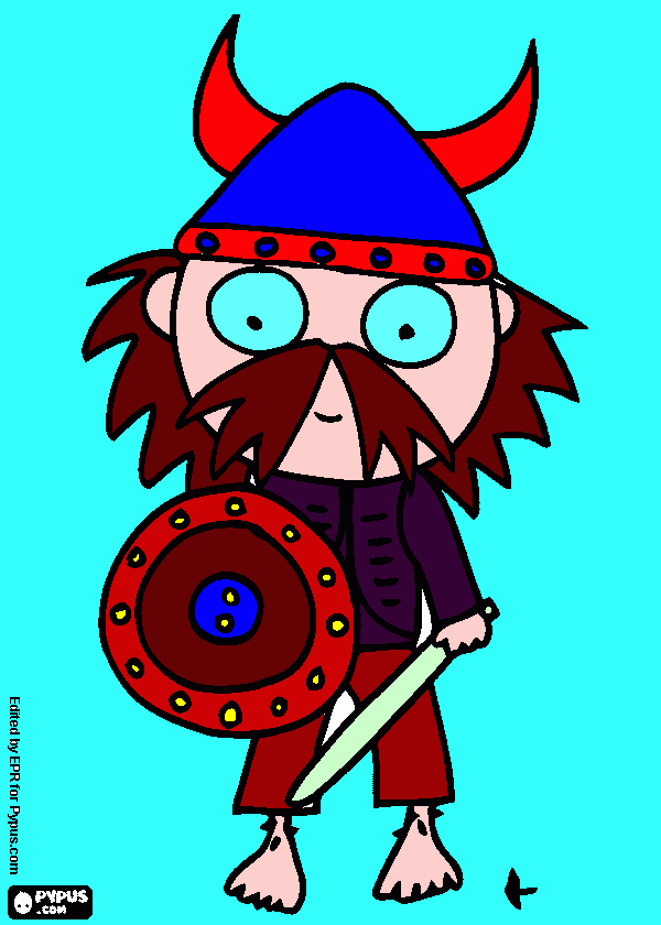 a viking coloring page