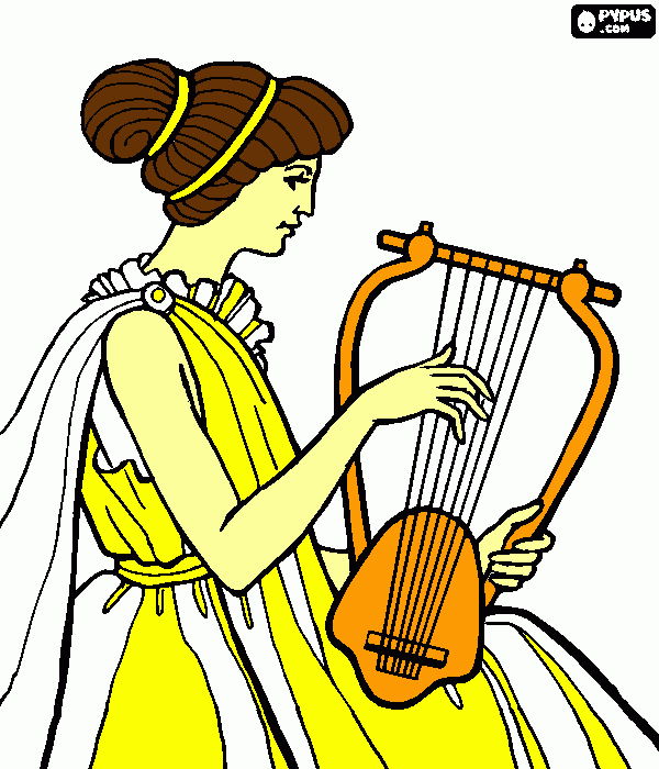 Acient Greek coloring page