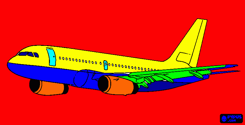 airplane coloring page