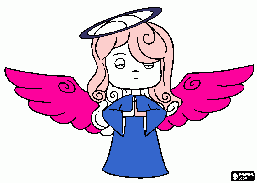 Alex, I colored an angel for you! coloring page