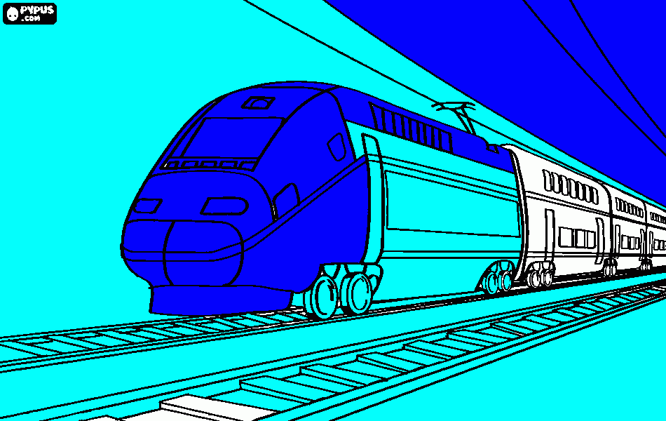 alex train coloring page