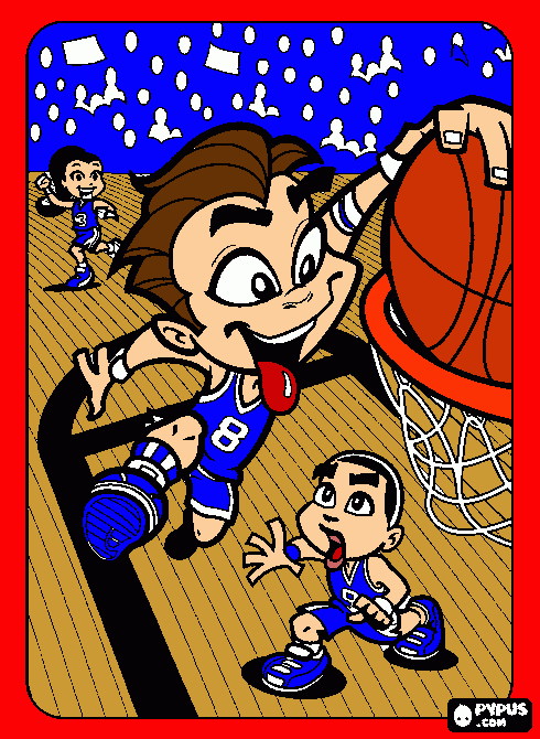 All three coaches ballin it up coloring page