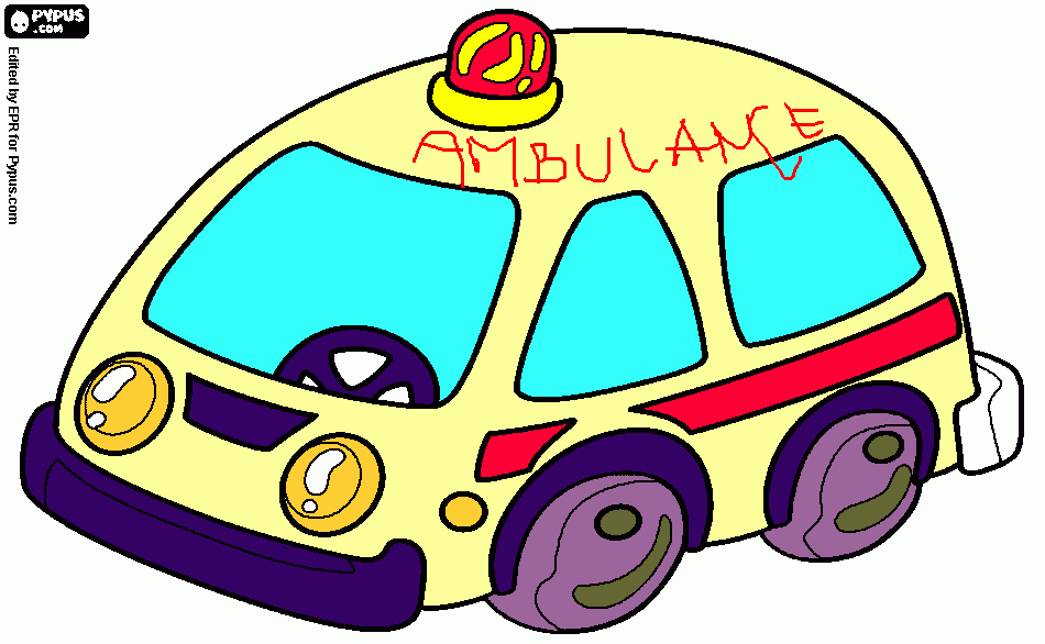 ambulance buat abdur coloring page