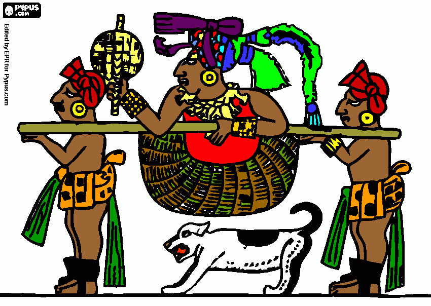 ancient maya picture coloring page