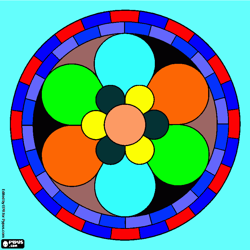 andriaus mandala coloring page